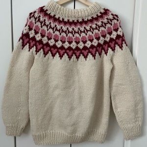 Hand knit fair isle sweater